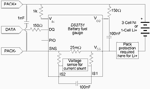 Figure 3. A one-chip battery fuel gauge provides a cost effective solution to the nearly useless ‘four-bar’ display found on most devices